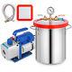 3 Gallon Vacuum Chamber + 4cfm Single Stage Pump Hvac To Degassing Silicone Kit