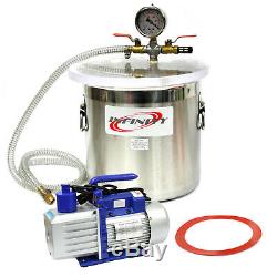 3 Gallon Vacuum Chamber and 2.5CFM Single Stage Pump to Degassing Silicone Kit