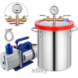 3 Gallon Vacuum Chamber and 7 CFM Dual Stage Pump Degassing Silicone Kit