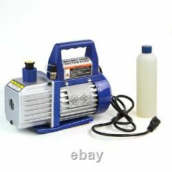3CFM 1/4HP Rotary Vane Deep Vacuum Pump HVAC AC Air Tool R410a R134 WithFree Oil