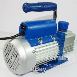 3CFM 1L 150W 2Pa Rotary Mini Vane Vacuum Pump HVAC AC Refrigerant Air Condition