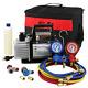 3cfm Or 4cfm Air Vacuum Pump Hvac A/c Refrigeration Kit Ac Manifold Gauge Set