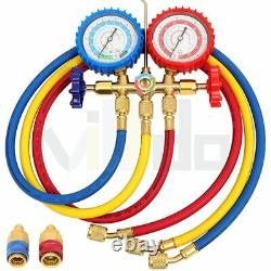 3cfm 1/4HP Rotary Vane Vacuum Pump, AC Manifold Gauge Set with Hoses