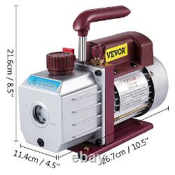4.5 CFM Single-Stage Rotary Vacuum Pump 1/3HP HVAC/AC Auto Air Conditioner Tool