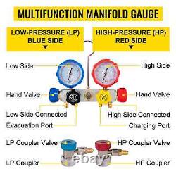 4.8CFM AC Refrigerant Vacuum Pump with Gauges HVAC Refrigeration Air Condition