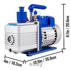 4.8CFM AC Refrigerant Vacuum Pump with Gauges HVAC Refrigeration Air Condition