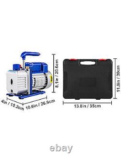 4.8CFM AC Refrigerant Vacuum Pump with Gauges HVAC Refrigeration Air Condition