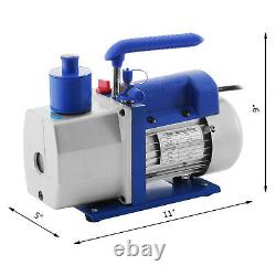4.8CFM Rotary Vane Vacuum Pump Single Stage HVAC 1/3HP Air Conditioning A/C New