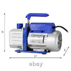 4 CFM 1/4HP Vane Vacuum Pump Rotary AC Air Tool R134A HVAC Charge Tool