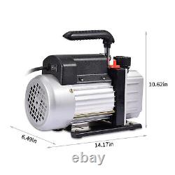 4CFM 1 Stage Vacuum Pump 1/4HP HVAC Refrigeration Air Conditioning Rotary Vane