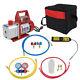 4cfm Hvac 1/3hp 110v 60hz & A/c Refrigeration Kit Manifold Gauge Air Vacuum Pump