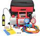 4cfm Single Stage Rotary Vane Air Vacuum Pump And Ac Manifold Gauge Set Kit With