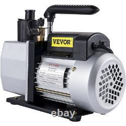 5 CFM Vacuum Pump 2 Stage 1/2 HP Rotary Vane HVAC AC Air Conditioning