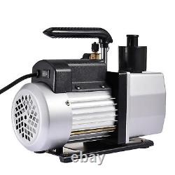 5 CFM Vacuum Pump 2 Stage With Cooling Fan For HVAC Repair D IY Packing Black