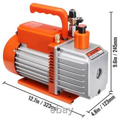 5 CFM Vacuum Pump Air Conditioning Vacuum Pump 2 Stage Rotary Vane HVAC