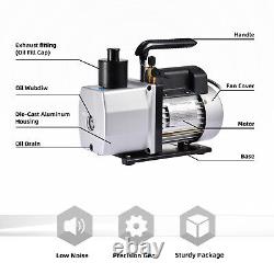 5 CFM Vacuum Pump Rotary Vane 2 Stage 1/2HP HVAC AC Refrigerant Air Conditioning