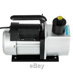 5 CFM Vacuum Pump Rotary Vane 2 Stage 1/2HP HVAC AC Refrigerant Air Conditioning