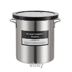 5 Gallon Degassing Vacuum Chamber Kit with 3.5 CFM Vacuum Pump Single Stage