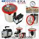 5 Gallon Stainless Steel Vacuum Degassing Chamber Silicone Kit With5 Cfm Pump Usa
