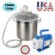5 Gallon Vacuum Chamber 3cfm Single Stage Pump Degassing Silicone 220ml Oil Tool