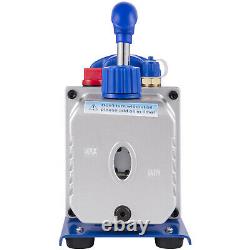 5 Gallon Vacuum Chamber 7CFM Vacuum Pump 2 Stage Refrigerant Deep Vane Silicone