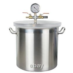 5 Gallons Vacuum Chamber Silicone Expoxy Degassing with3CFM 1/3HP Vacuum Pump SALE