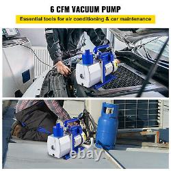 6CFM 2 Stage Refrigerant Vacuum Pump 1720rpm Cast Aluminum Vacuum Packing