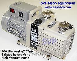 7 Cfm (200 L/min) 2 Stage Neon Sign Vacuum Pump Equipment Manifold Supply