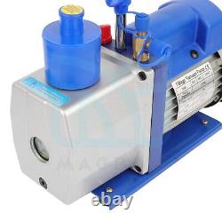 7CFM Rotary Vane Single Stage Vacuum Pump 1/2HP Deep HVAC AC Air Condition Tool