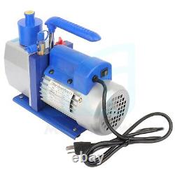 7CFM Rotary Vane Single Stage Vacuum Pump 1/2HP Deep HVAC AC Air Condition Tool