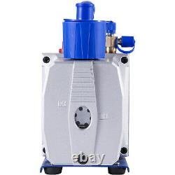 9CFM 2 Stages Vacuum Pump 1HP Air Conditioning 25 microns R12 R134a 2000 r/min