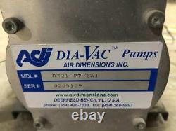 ADI Dia-Vac R221-FT-EA1 316SS Explosion Proof Diaphragm Pump 38.2LPM 1.34CFM