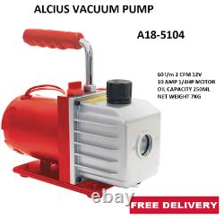 ALCIUS VACUUM PUMP 60 l/m 2 CFM 12V 10 AMP 1/4HP MOTOR A18-5104