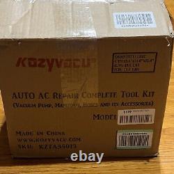 AUTO AC Repair Complete Tool Kit with 1-Stage 3.5 CFM Vacuum Pump Acccessories