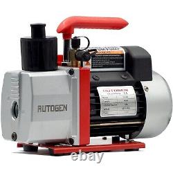 AUTOGEN 5CFM Vacuum Pump, 1/2HP 38 Micron 110V HVAC Vacuum Pump for R12 R22 R