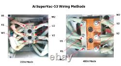 Ai SuperVac 53 CFM Dual-Stage High Capacity Rotary Vane Vacuum Pump with Filter