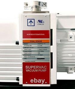 Ai UL/CSA Certified SuperVac 11cfm 0.3micron Chemical-Resist Vacuum Pump 115V
