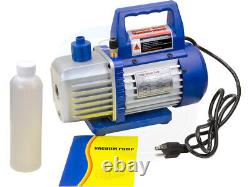 Air Vacuum Pump HVAC Auto A/C Refrigerant Recharging Tool R134a R410a