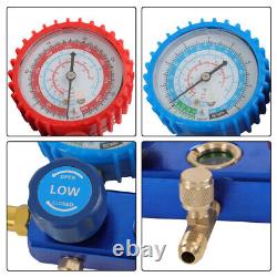 Air Vacuum Pump Rotary Vane HVAC A/C Refrigeration Kit Manifold Gauge 4CFM 1/3HP