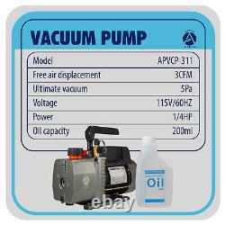 Appli Parts ac Vacuum Pump 3.0 CFM 1/4 HP 1 Stage 115 Volts 60 Hz for Heating Ai