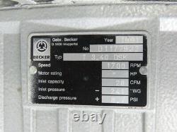 Becker T3.40DSK 1700 RPM 28CFM Rotary Vane Vacuum Pump