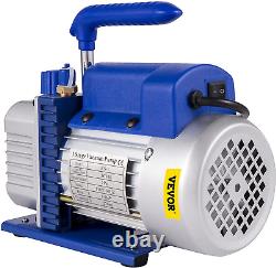 Bestauto Vacuum Pump 3 CFM Vacuum Chamber 3 Gallon Single Stage Vacuum Pump with