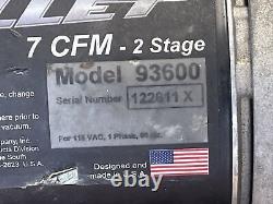 Bullet Yellow Jacket Model 93600 Pump 115vac 1ph 60hz 7 Cfm 2 Stage