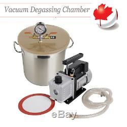 CA Sale 5Gallon Vacuum Chamber and 3 CFM Single Stage Pump to Degassing Silicone