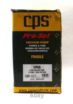 CPS Products VP6S 6 CFM Single-Stage, Dual Voltage (115 / 230V) Vacuum Pump