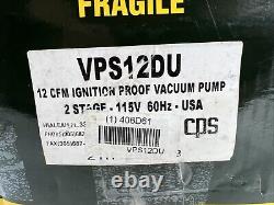 CPS Products VPS12DU Pro-Set 12CFM Ignition Proof Vacuum Pump 2 Stage, 115V, 60Hz