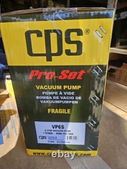 CPS VP6D. 2 STAGE VACUUM PUMP. Unopened. 6cfm