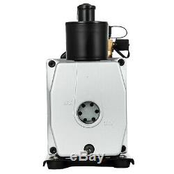 Dual Stage Vacuum Pump Rotary Vane 5CFM 1/2HP Deep HVAC AC Air Tool Black New