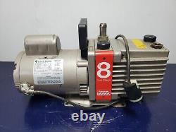 Edwards 8 E2M8 Two Stage Rotary Vane Vacuum Pump 6 cfm HP 1/2 Franklin Motor
