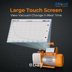Elitech 7CFM Intelligent Vacuum Pump SVP-7+Manifold Gauge 2 Way Valve LMG-10